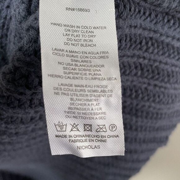 NICHOLAS Halter Dress Women XS Blue Knit Sweater Cotton Blend Mini - Picture 13 of 14